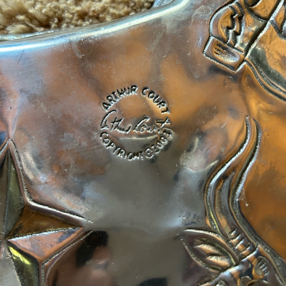 Arthur Court Lone Star State Of Texas Chip Tray Aluminum Party Southwest - Picture 4 of 4